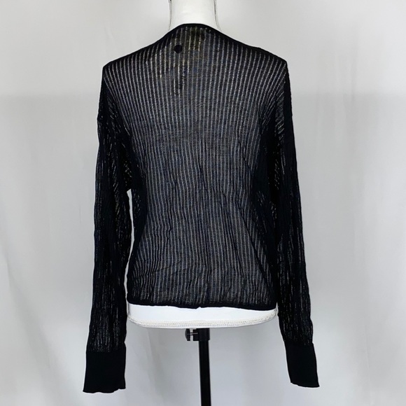 Max Studio Sheer Button Front Cardigan - Picture 4 of 5